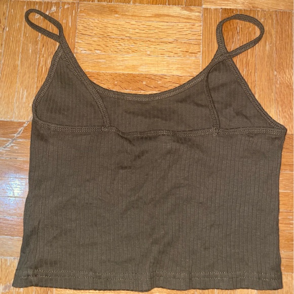dark green cropped tank top from Topshop - Picture 2 of 3